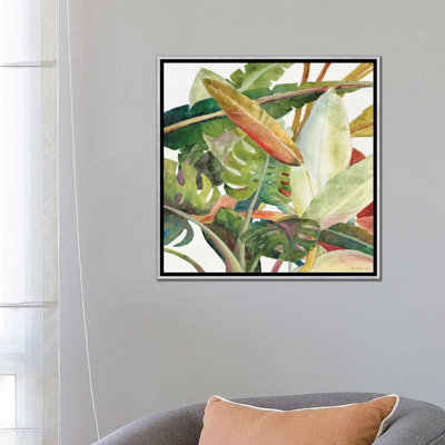 « Tropical lush Garden Square II » par Marie Elaine Cushing, reproduction d’art