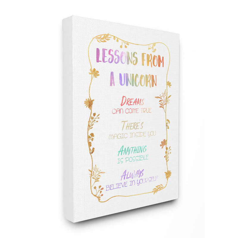 Art en arc de licorne Rincon, Toile tendue, H 20 po x l 16 po x P 1,5 po