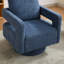 Fauteuil demi-tonneau large pivotant rembourré (ensemble de 2)-103230800