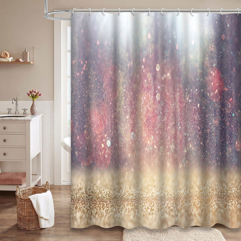 Rideau de douche avec 12 crochets, L 72 po x l 84 po