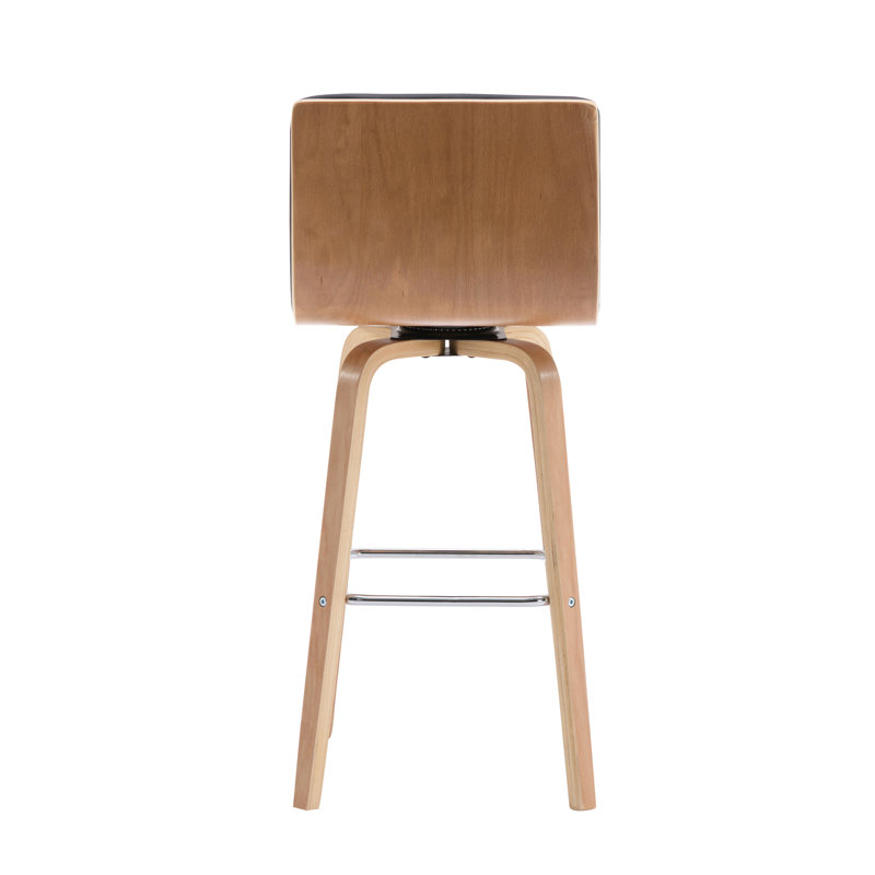 Azareah Swivel Bar Stool, Black