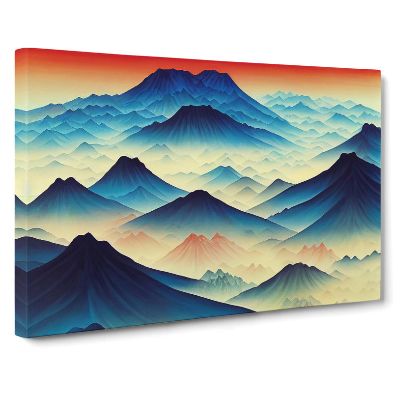 Sunset Japanese Mountain Vol.1 - Wrapped Canvas