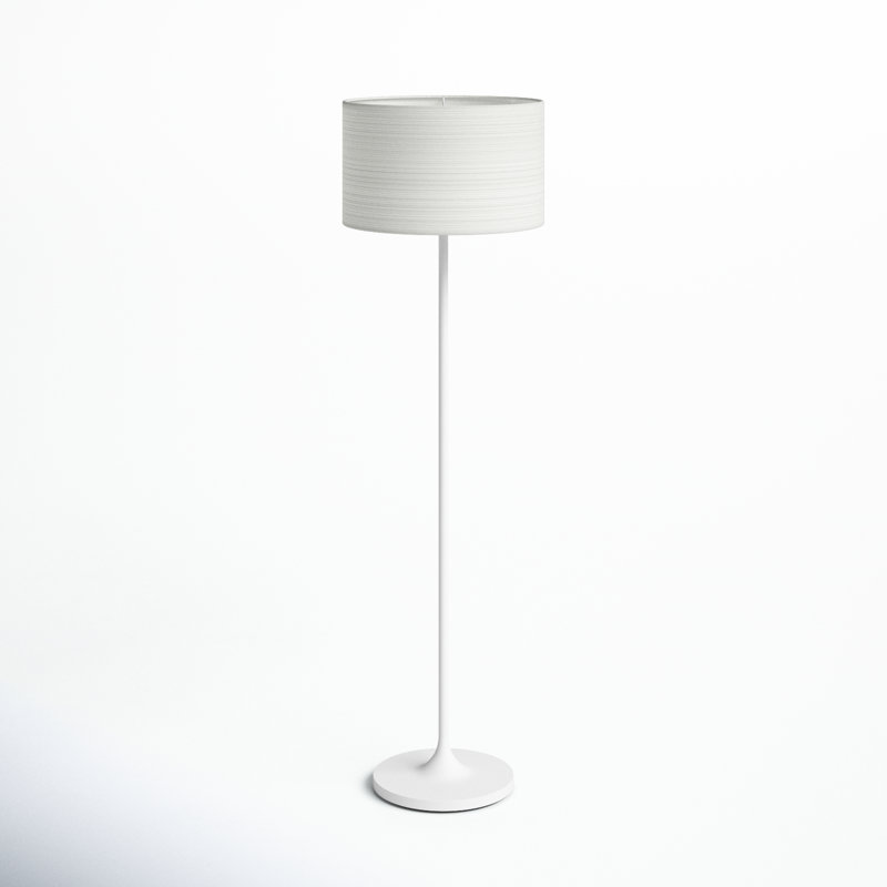 California 59.5'' Traditional Floor Lamp, White, White