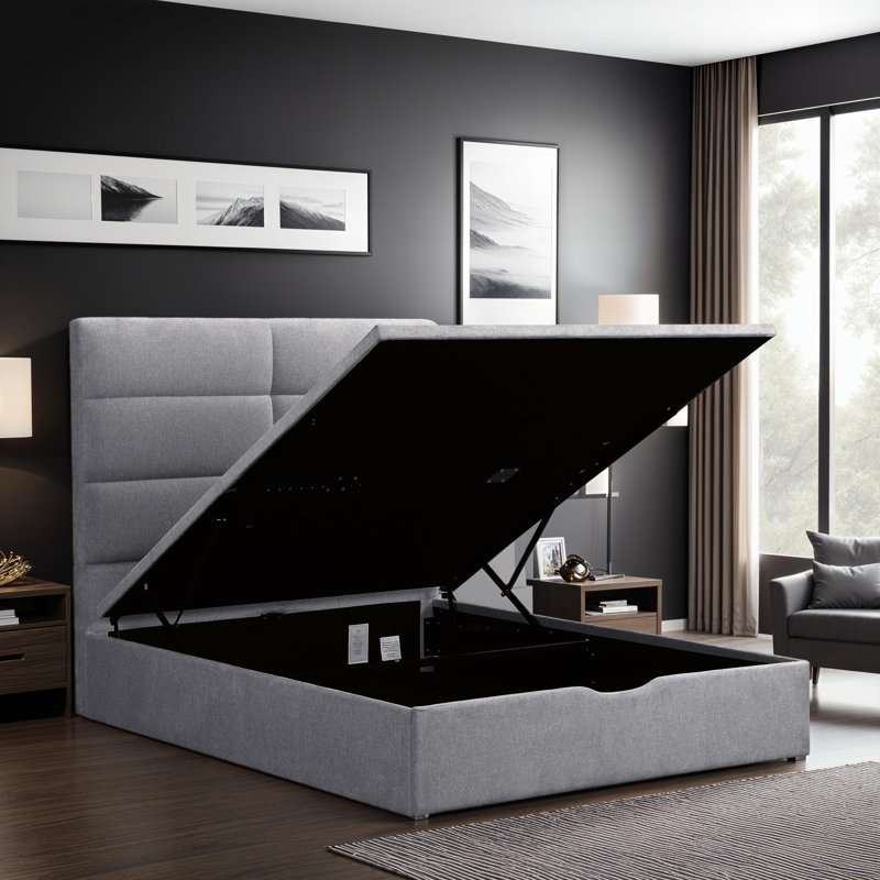 Bisrat Bed, Double (4'6), Grey