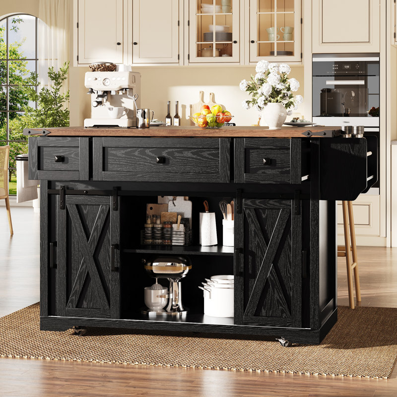 Kitchen Island, Black