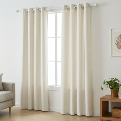Natural Thick Linen Semi-Transparent Curtains, Unisex Bohemian Style, Suitable For Both Guest Rooms And Bedrooms, Elegant And Light-Transmitting, 55 Inch X 84 Inch 2-Piece Linen Curtain Set.