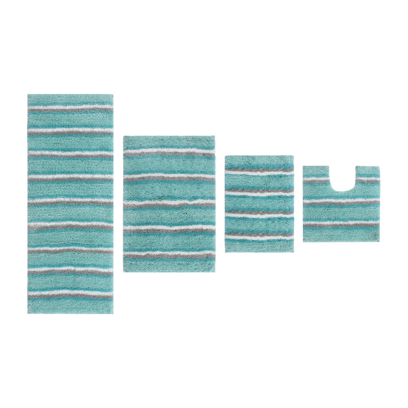 Amyr Non-Slip Bath Rug, Aqua