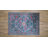 Emanuel Traditional Machine Woven Flatweave Blue and Raspberry Area Rug with Non Skid Backing -1543844822