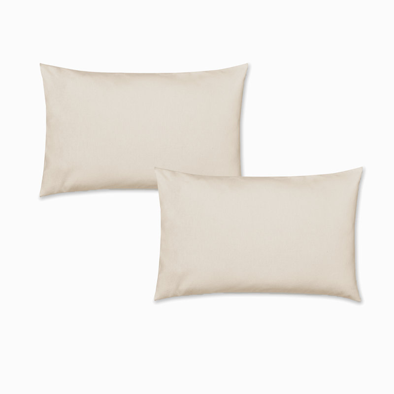 Brushed Cotton Standard Pillowcase Pair, Cream