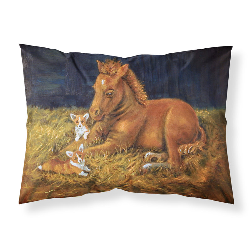  Taie d'oreiller Corgi Sunrise with Colt