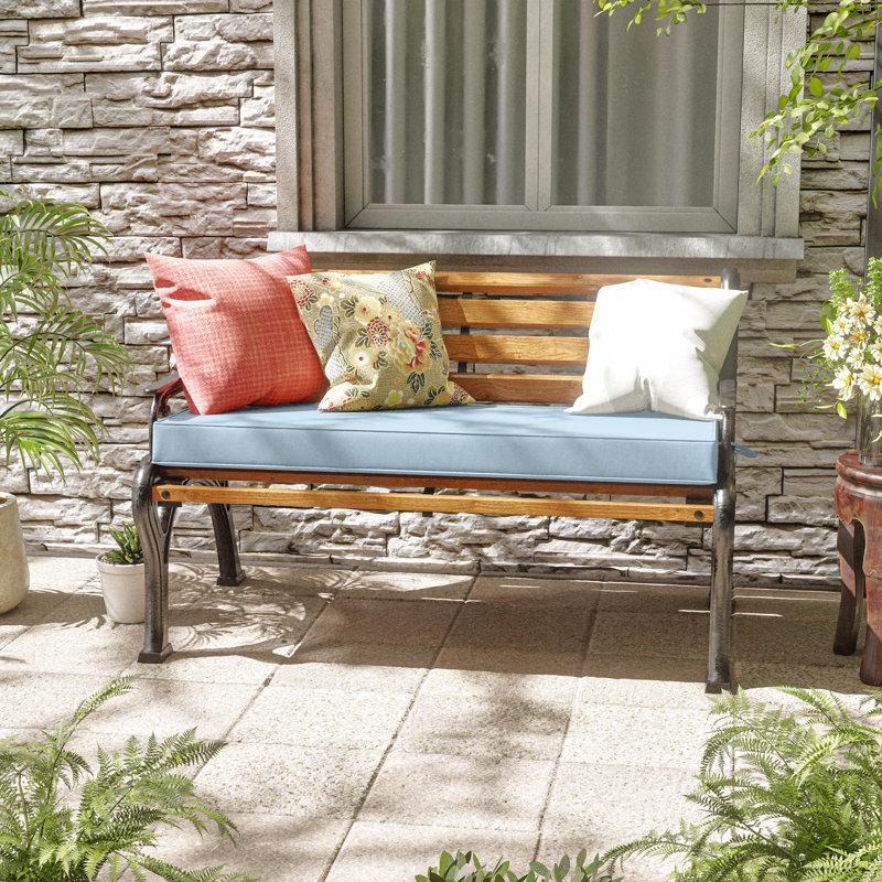 Outdoor Bench Cushion 48 X 18 X 3 Inch Indoor And Outdoor Seat Cushions, Light Blue, 48" W x 18" D