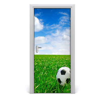 Football On The Lawn Door Decal