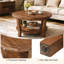 Table basse ronde en bois massif de 31,5 po pour le salon