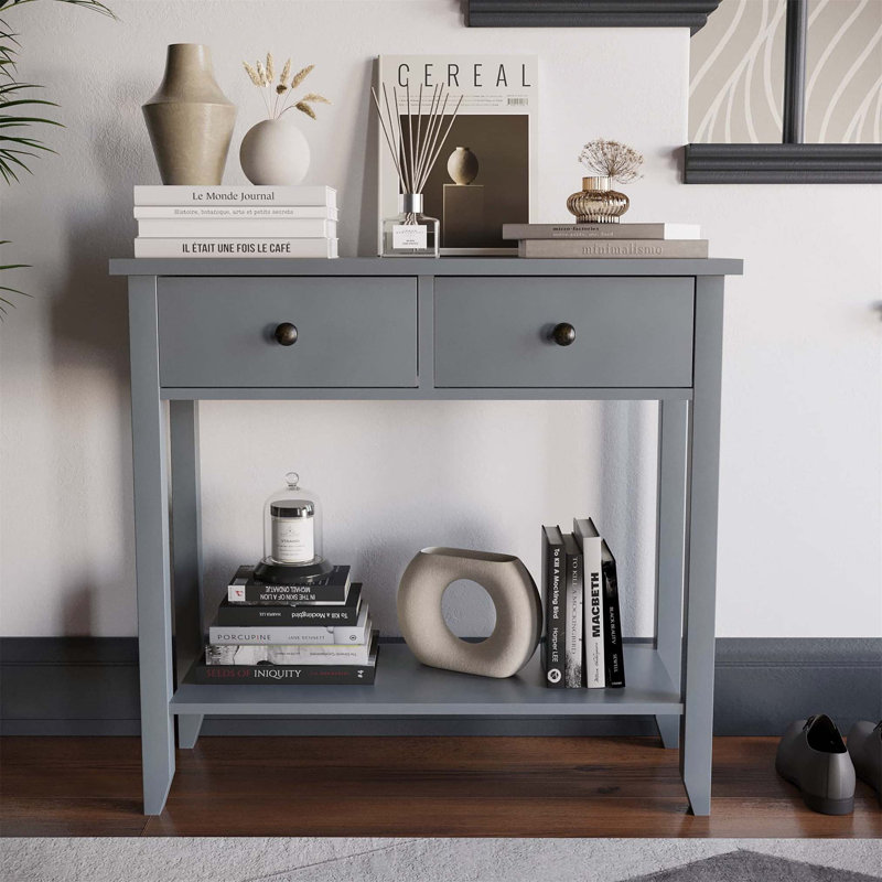Annam Console Table, 74cm H x 80cm W x 30cm D, Grey