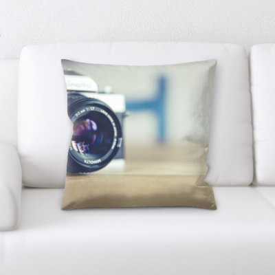 Microsuede Reversible Throw Pillow