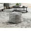 Pouf carré noir en tissu noir et blanc, support de poids de 300 lb, élégant et antidérapant en blanc, fermeture à glissière, dessous