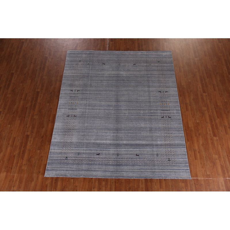Tapis tribal en laine de style Gabbeh 8 x 10