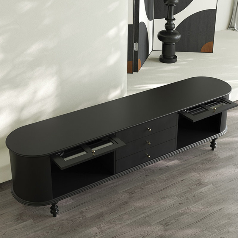 Meuble télé simple noir, 94.49"
