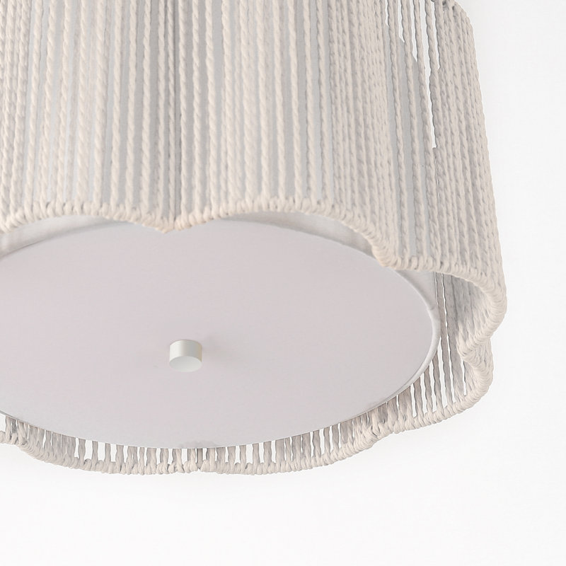 Luminaire suspendu cylindrique à intensité variable en rotin à intensité variable, Noir mat