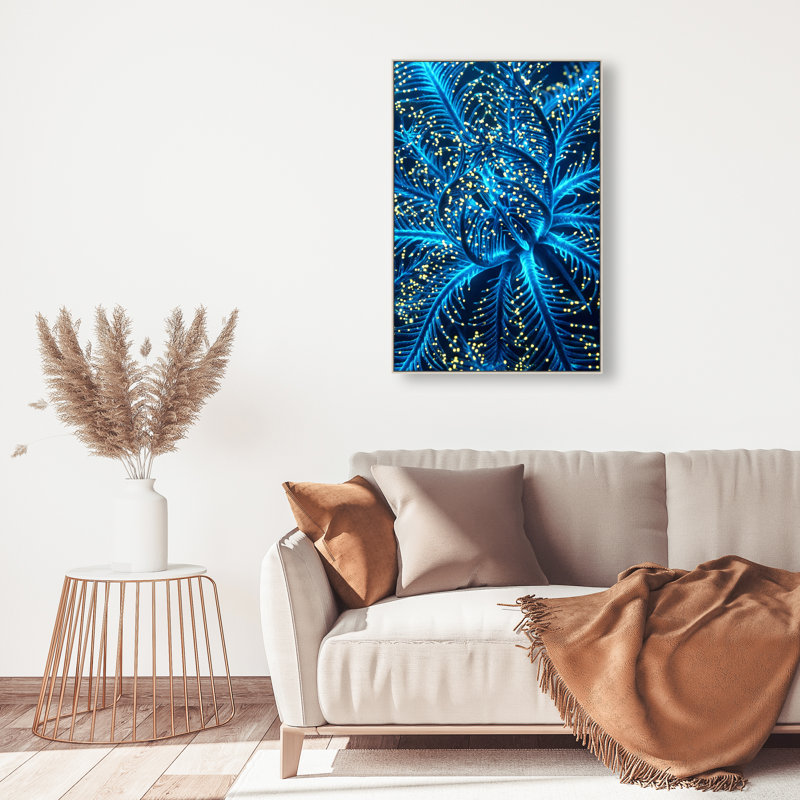 Neon Bloom Print by Oliver Gal, 16"H x 11"W, Silver Floater Frame