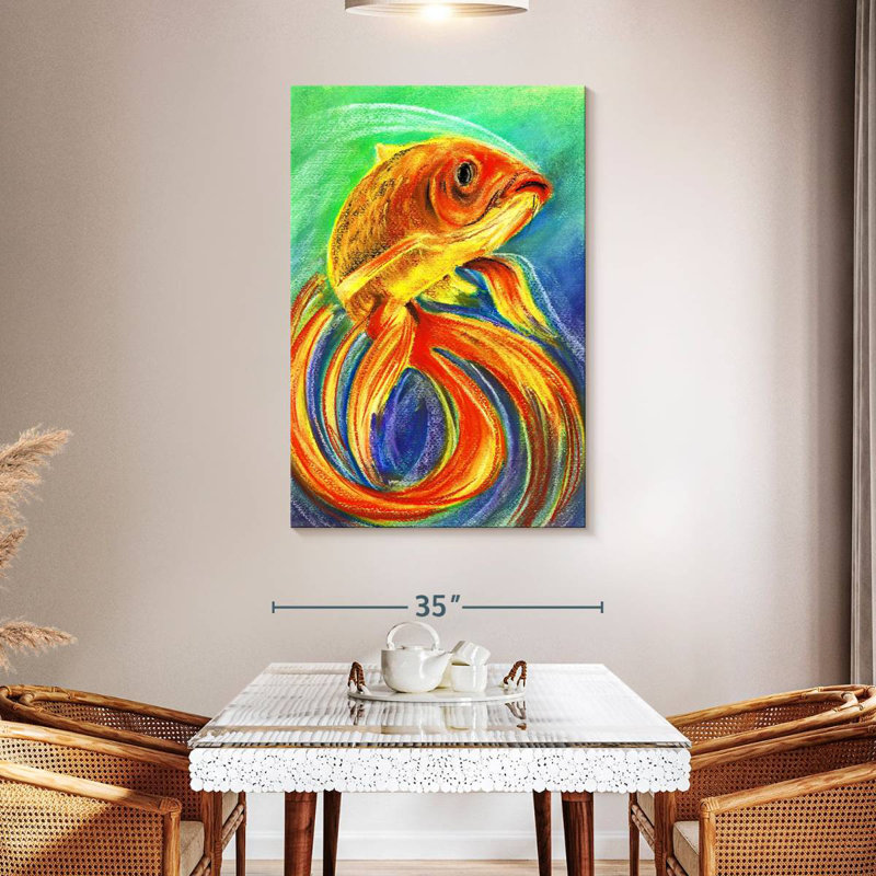Brampt Gold Betta Fish, 48" H x 32" W