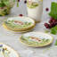 Ensemble de 4 assiettes canapées Tuscany - 6 assiettes en grès avec imprimé vignoble toscan - Assiettes à dessert ou à pain élégantes pour le divertissement et l'utilisation quotidienne