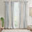 Mamie 50" Cotton Printed Curtain Panel With Chenille Stripe And Lining-611988921-611988922
