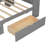 Multi-functional Pine Wood Platform Bed Modern Style For Bedroom Elegance