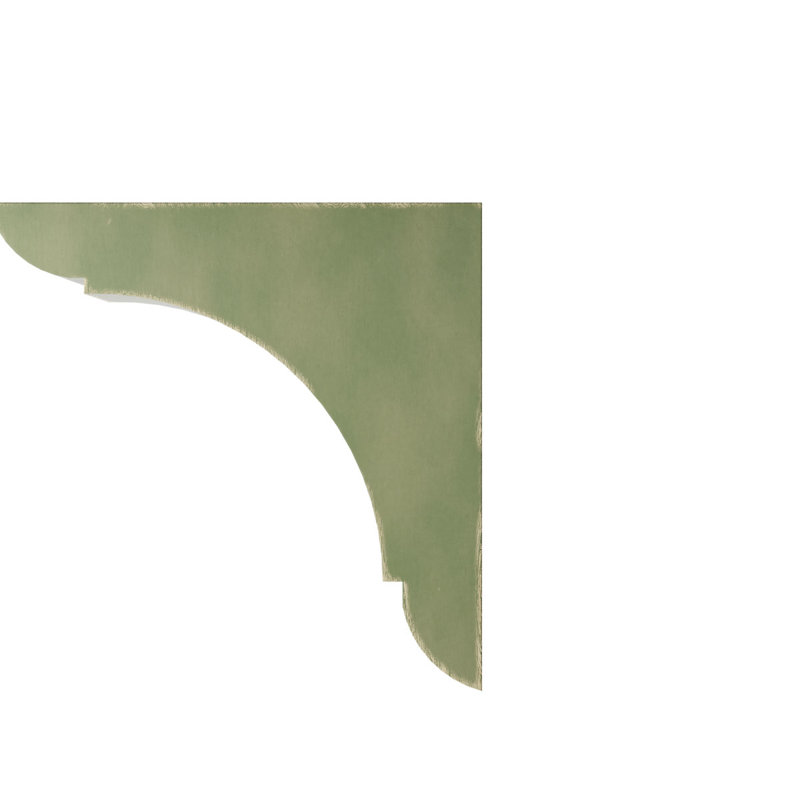 Support de décoration olympique en bois, H 10 po x l 1,75 po x P 10 po, Vert patiné