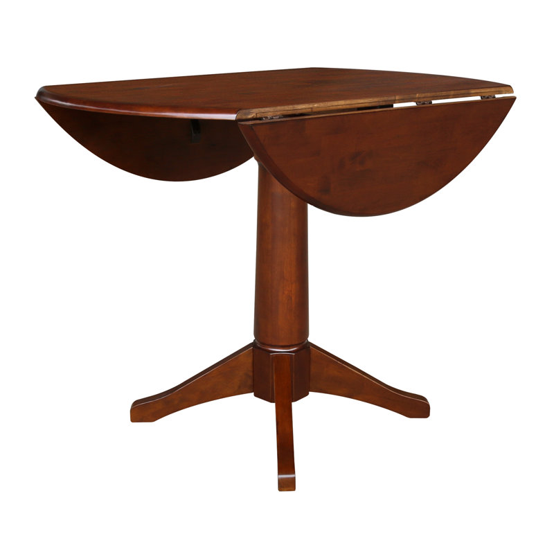 Extendable Round Solid Wood Dining Table, Espresso / Espresso