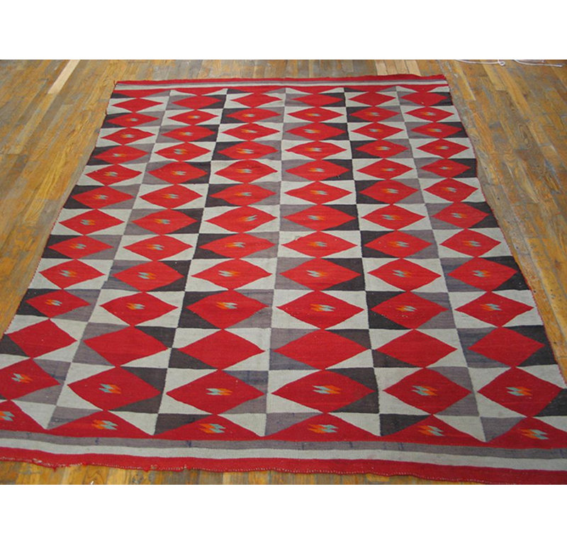 Astounding Lozengoid Medallion Antique Navajo Transitional Period-Beeldlei Rug