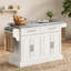 Armoire avec rangement réglable, tiroirs et tablettes blanc crème 57 x 17,8 x 36,5 po