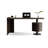 Black Rectangular Solid + Manufactured Wood with 2 drawers desk-109555053