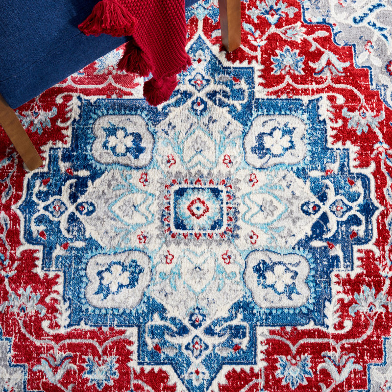 Clauddetta Performance Oriental Rug, Round 6'7"