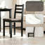 Ensemble de salle à manger moderne, ensemble de salle à manger 5 pièces avec table rectangulaire et 4 chaises sans accoudoirs, ensemble de salle à manger élégant et peu encombrant (seulement 1 table, 4 chaises)