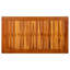 Table basse d'extérieur en bois d'acacia massif brun de 35 po x 20 po