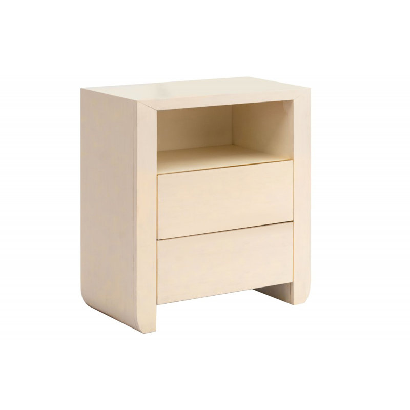 Milano Bedside Table, Antique White