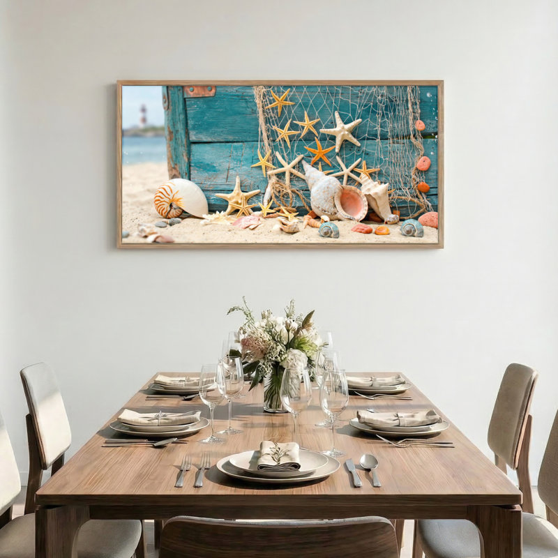 Tableau encadré sur toile, thème plage, 122 x 61 cm (48 x 24 pouces), 1 pièce, 48 x 24 pouces