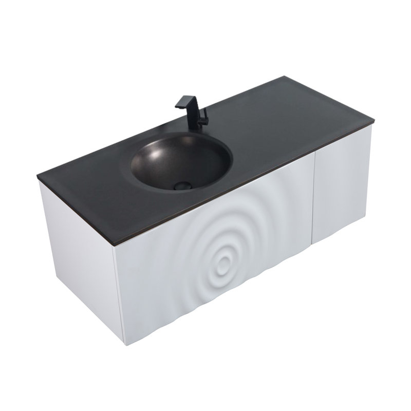 Ensemble de meuble-lavabo mural 2 tiroirs l 48 po x P 20 po Valeria