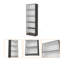 Bibliothèque à 5 tablettes gris et blanc mat-1088364560