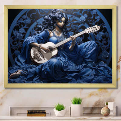 Hindouisme Saraswatis serein serein sur toile