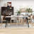 Jatarius Porcelain Dining Table with White Ceramic Tabletop-1538305465