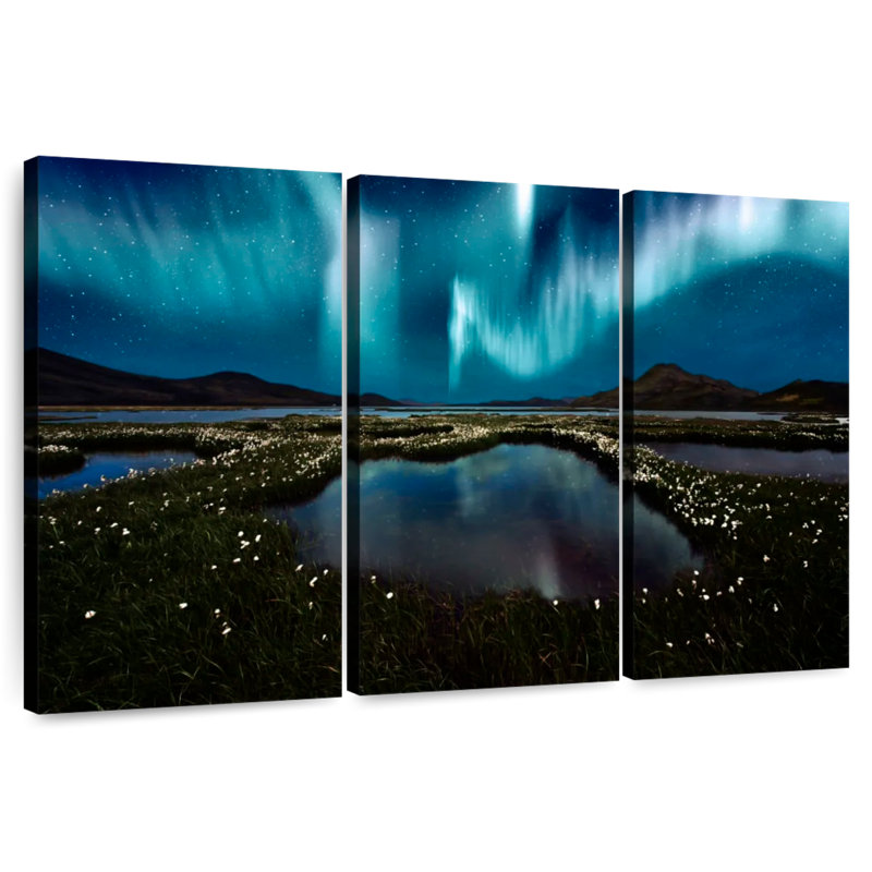 Alvord Landmannalaugar Northern Lights, H 32 po x l 50 po