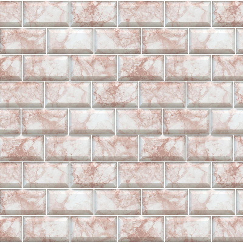 14cm W x 28cm L Aluminum Peel and Stick Subway Tile