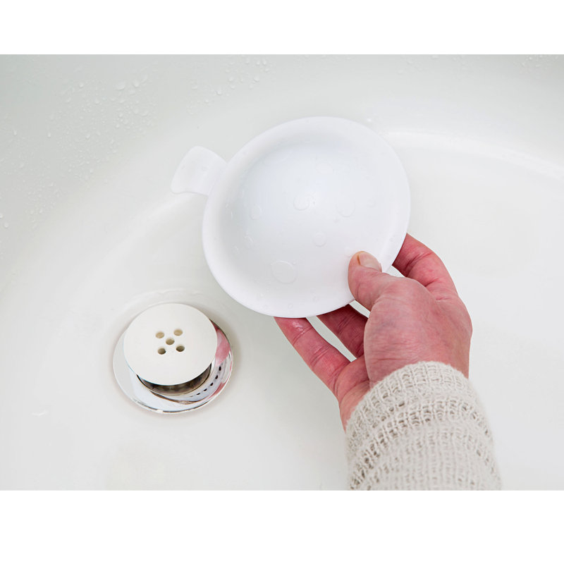 Universal White Silicone Drain Stopper with Suction Cup