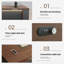 Bureau de luxe en L avec serrure numérique et gestion des câbles Luxe-1422945850-1422945848