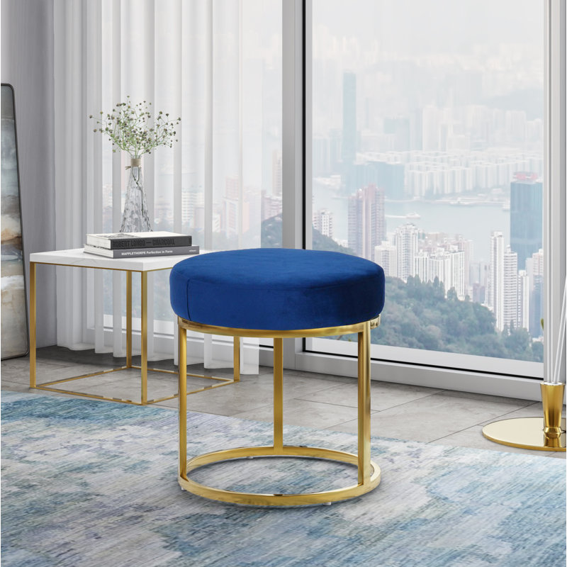 Tabouret de coiffeuse Bronwood, Bleu