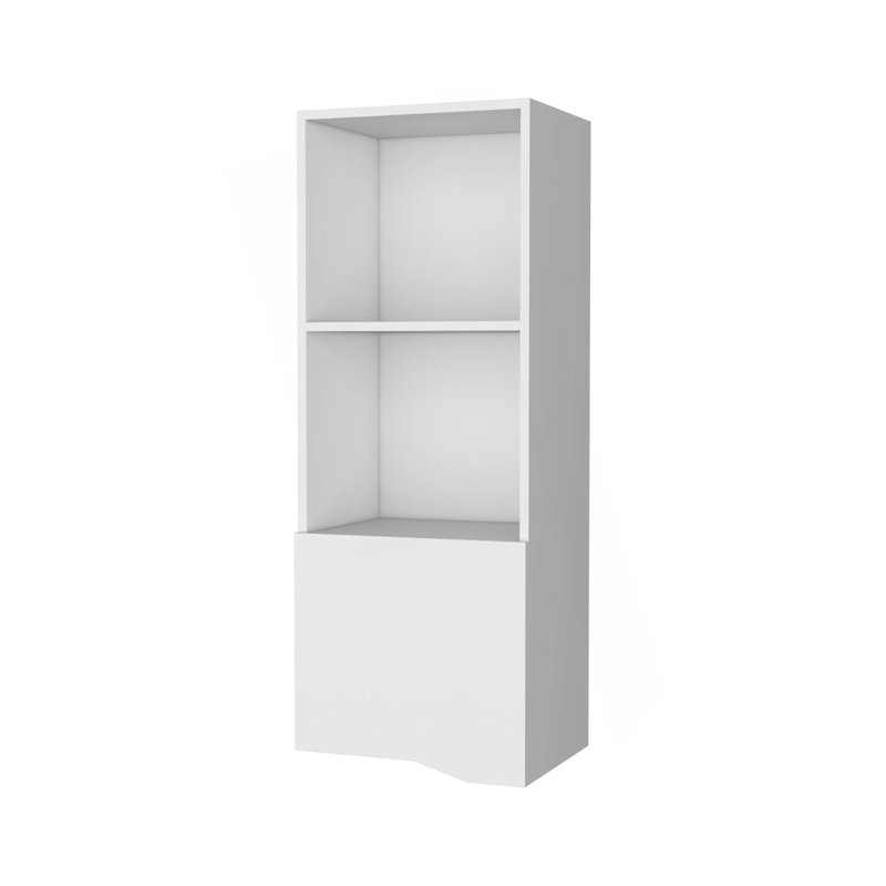 Armoire murale blanche avec une porte, Blanc