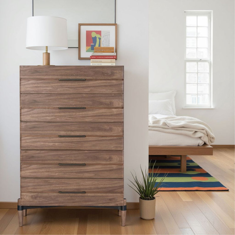 Commode à cinq tiroirs, aucun assemblage requis