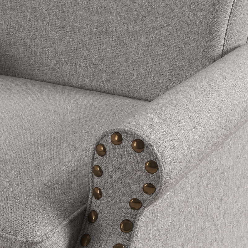 Fauteuil en chenille l 28,5 po, Polyester gris
